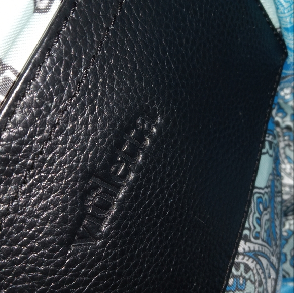 Violetta Beautiful Black Pebbeled Leather Crossbody Satchel Excellent Condion - Picture 6 of 12